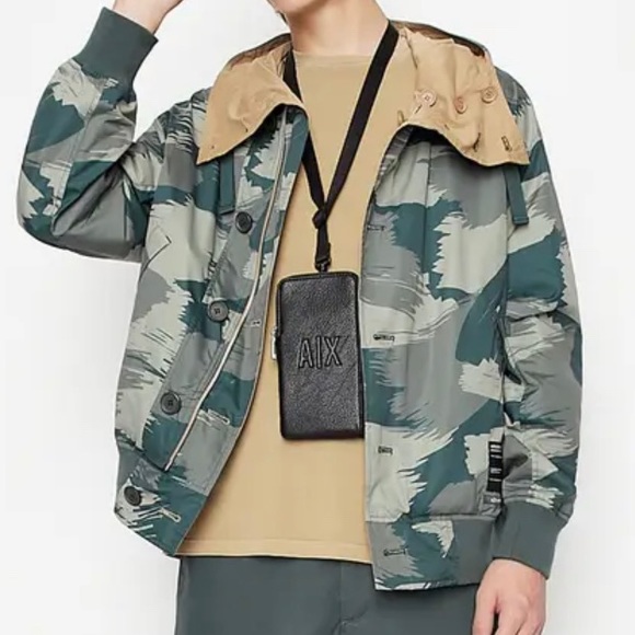 Armani Exchange Other - *SOLD* Armani Exchange Reversible Jacket size L Green/Tan